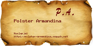 Polster Armandina névjegykártya